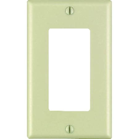 Decora Leviton Decora Ivory 1 gang Thermoset Plastic Decorator Wall Plate 1 pk 80401-00I